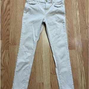 Tommy Hilfiger Beige Ivory Greenwich Skinny Pant Women Size 10 Mid Rise Stretch